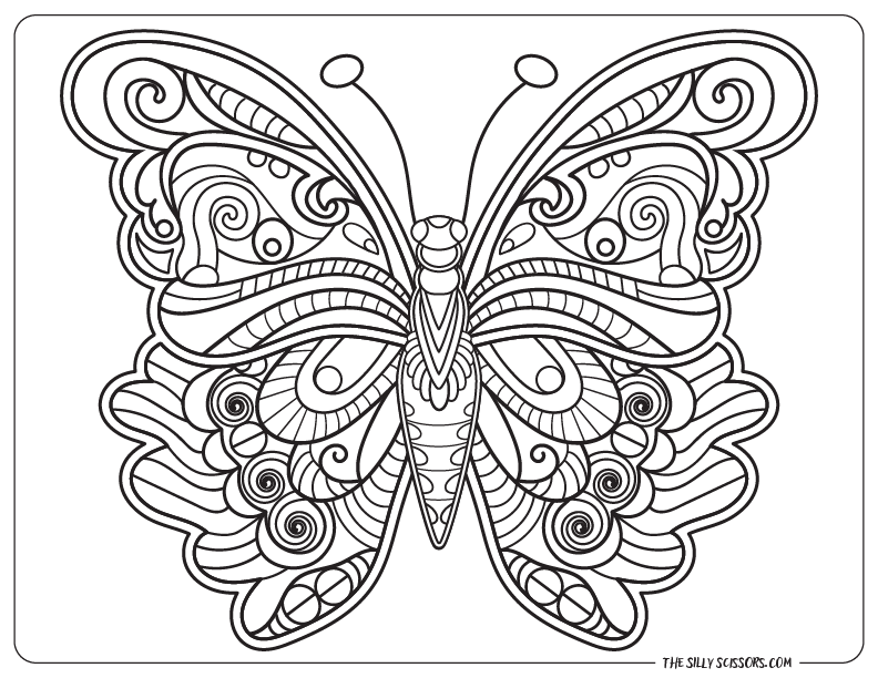 Butterfly Outline Coloring Page Printable [2025]