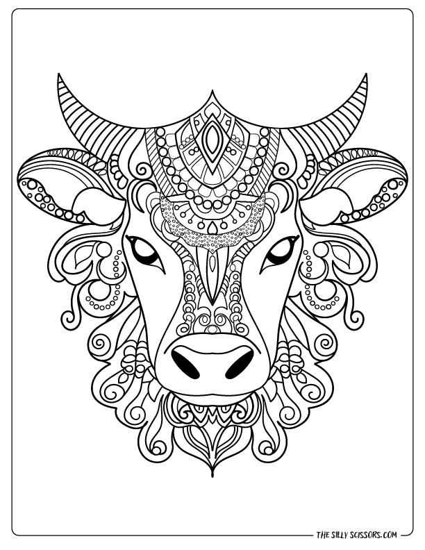 cow coloring page